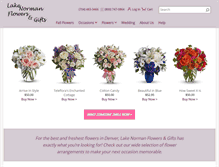 Tablet Screenshot of lakenormanflowers.com